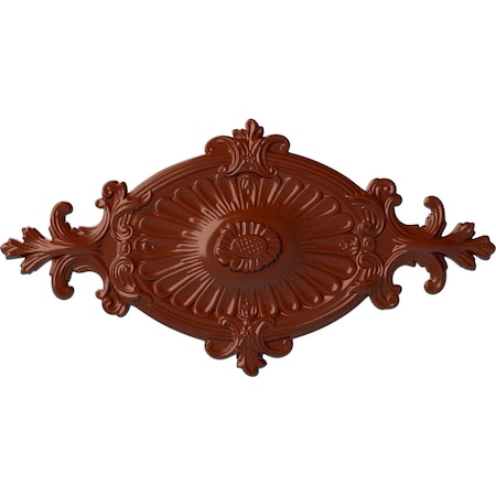 Ekena Millwork Quentin Ceiling Medallion, Hand-Painted Firebrick, 23 1/2"W x 12 1/4"H x 1 1/2"P CM23RO1FIF